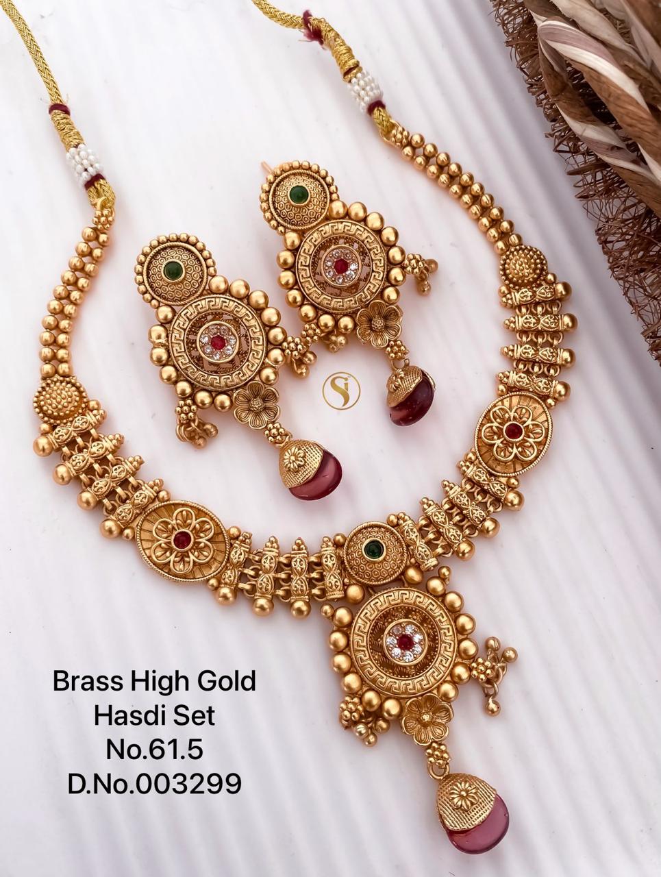 Brass High Gold Hansdi Set Nature Online