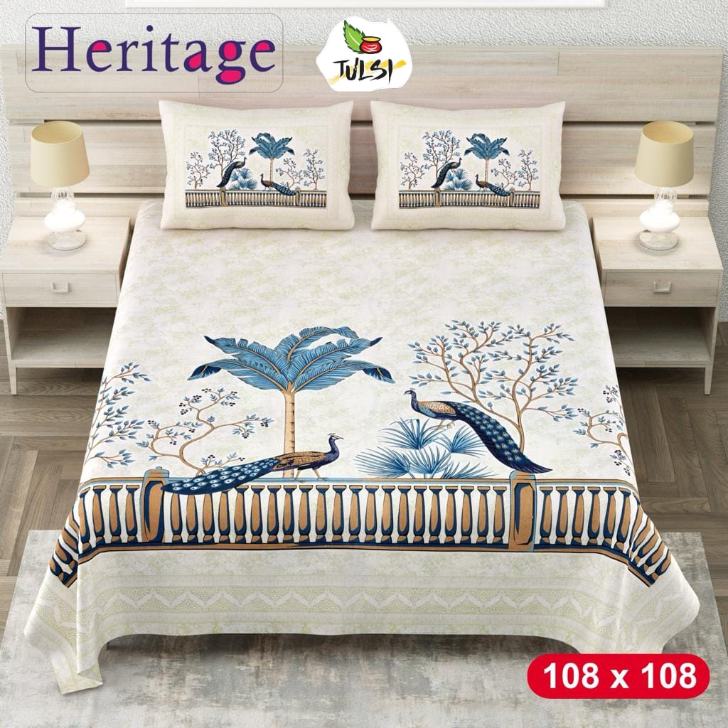 Pure Cotton King Size Bedsheet set Nature Online